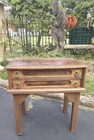 Antique 2 Drawer Clark s Ont Spool Thread Cabinet Country Store Advertising Legs