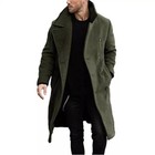 Mens Winter Woolen Trench Coat Business Overcoat Thick Warm Long Jacket Top Coat