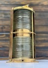 Historic Genuine Original Perko Electric With Gunmetal   Glass Ship Lamp Fixture