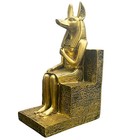 Anubis Statue On Throne 6 2  Gold Egyptian God Decor Resin Pharaoh Sculpture Art