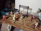  Marx Cowboy Lot 54mm Roy Rogers Western Ranch Gate Playset