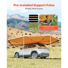 Uimoso 270   Car Awning With Led Lights  Uv50  Protection  Driver Side  133 Sq ft