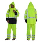  Hi Vis Rain Jacket  Class 3 High Visibility Rain Gear For Large-x-large Lime