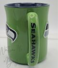 Nfl Large 15oz Sculpted Cafe Mug Raised Logo Inner Color  seattle Seahawks 