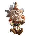 Posable 14  Santa Fairy Pixie Elf Bendable Father Christmas Doll Crackled Face