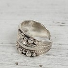 Vintage Mexico Ball Bead Sterling Silver 925 Ring Sz 7 5 Southwest Retro Pretty