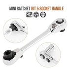 Mini 1 4  Ratchet Wrench 72 Tooth Double Ended Quick Socket Hand Tool -free Ship