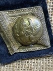 Non Dug Civil War Eagle General Service Button On A Piece Of Uniform Collar