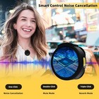 Magnetic Wireless Lavalier Microphone Noise Canceling Audio Video Recording Mic
