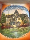 Antique Groton South Dakota High School Painted Souvenir Porcelain Hat Vase 1910