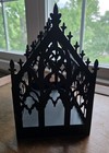 By Ashland Halloween Gothic Cathedral 11  Black Metal Candle Holder Tabletop