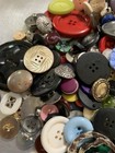 250 Vintage Antique Buttons Mixed Lot Variety Of Color  Design   Sizes