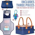 Baby Diaper Caddy Organizer Tote With Portable Changing Pads -great For Nursery