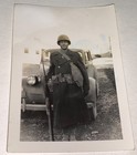 Rare Antique Vintage American World War Ii Soldier  Rifle Bayonet Snapshot Photo