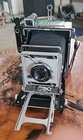 Nm Graflex Crown Graphic 4x5 Film Camera Kit   Wollensak 1 4   135mm Lens  Flash