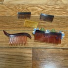 Lot Of 5 Vintage Hair Combs Various Accents