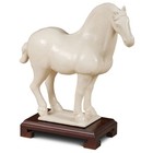 Us Seller - Ivory Glazed Ceramics Tang Dynasty Oriental Horse