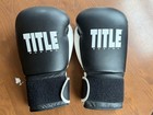 Lightly Used Title Boxing Gloves 12 Oz Black And White Light Boxing Gloves