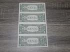 Uncut Sheet Of  4  - U s   1 One Dollar Bills Gem Unc Makes A Nice Gift  343 