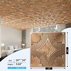 Art3d 12-pack Drop Ceiling Tiles 24x24 In 3d Pvc Wainscoting Panels In Bronze