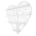Wall Mounted 4 Tier Nail Polish Rack Holder Heart Shape Holder For Nail Salon