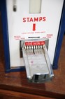 Vintage Shipman Us Post Office Postage Stamp Vending Machine Dispenser W  Key
