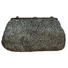 Vtg L  Magnin   Co Women s Silver Beaded Sequin Handbag Sz S