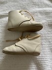 Vintage White Leather Baby Shoes 1958 1959 