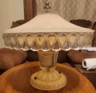     vintage Antique Art Deco Ceiling Light Fixture Pendant   Glass Base Pale Pink