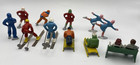 Vintage Barclay Cast Iron Winter Skiers Sledding Ice Skater Figurine Lot 15
