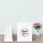 Thank You Gift Bags Bulk 50 Pcs 8x4 75x10 Inches Medium White Kraft