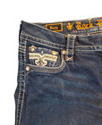 Rock Revival Jeans Betty Crop Dark Wash Womens 28 Bling Embroidery