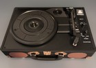 Vinyl Record Player 3-speed Bluetooth Suitcase Portable Belt-driven Record Nob 