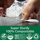 Biocean 100  Compostable No Plastic Knives Spoons 6 1in  Ivory White