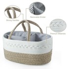 Baby Diaper Caddy Organizer  Portable Nursery Storage Basket Cotton Rope Diap   