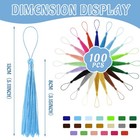 100 Pcs Bookmark Tassels Bulk 20 Colors Soft Craft Silky Handmade Mini Tassel   