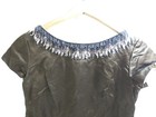 Antique Victorian Brown With Bead Work Around Collar Area Womens Dress