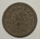 1863 D v  Doornick Civil War Merchant Token  Groceries  Milwaukee Wi 