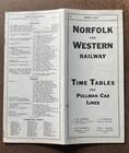 Vintage Mar 1926 Norfolk And Western Railway Public Timetable Railroad Rr Train