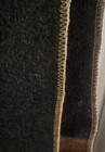 100  Wool Blanket Navy Blue With Rust Orange Stripe Wwll  Navy   Vintage Camp