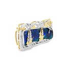 72 25 Carat Australian Boulder Opal Platinum   18k Yellow Gold Ship-at-sea Brooc