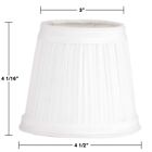 Lamp Shade White Fabric 4 1 16  Mini Clip On White Natural Shade