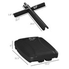 Cantilever Offset Umbrella Base Stand With Wheels  Water And Sand Filled  Black