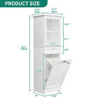53  Tilt Out Laundry Hamper Bathroom Laundry Cabinet W  Basket Shelves Organizer