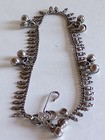 Vintage India Tribal Silver Handmade Anklet Flexible Authentic Heart P c  Signed
