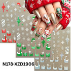 Merry Christmas Nail Stickers     Candy Stripe   Reindeer Design