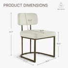 Kislot Dining Chairs Set Of 2  Set White Fabric-antique Brushed Finish