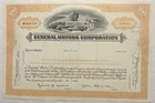      Vintage 1950s-1980s Orange Gm Stock Certificate 100 Shares Futurama Vignette