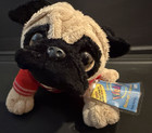 Webkinz Ganz Pug The Dog Hm105 Soft Plush With Sealed Code Tags New Red Shirt