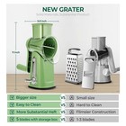 Susteas Rotary Cheese Grater With Handle - Vegetable Shredder With 5 Well-design